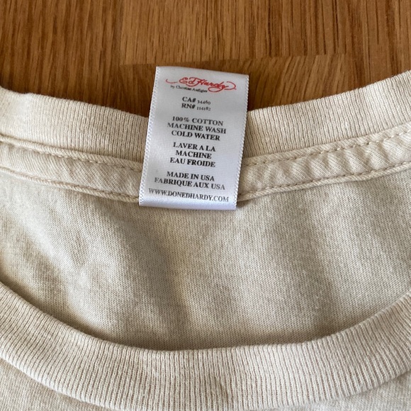 ❤️ Ed Hardy by Christian Audigier Dragon Logo Tee Size Large - Picture 6 of 10